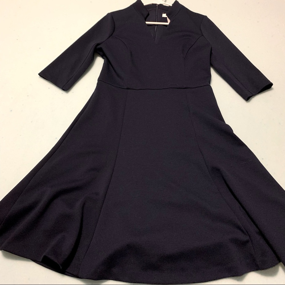 White House Black Market 3/4 sleeve tulip skirt dress
